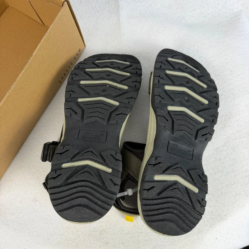 G.H. Bass Trek Sport Sandals Moss Green Adjustable Straps Mens US 10 UK 9